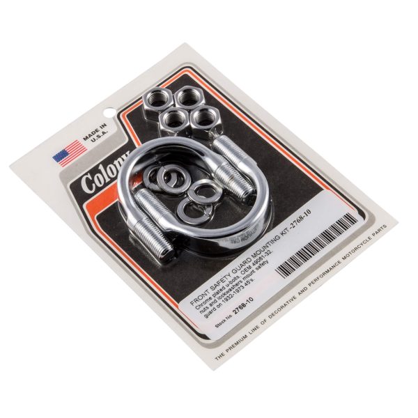 #2768-10 Front Safety Guard Mounting Kit 1932-1973 Harley-Davidson 45s - Chrome Plated Cheap