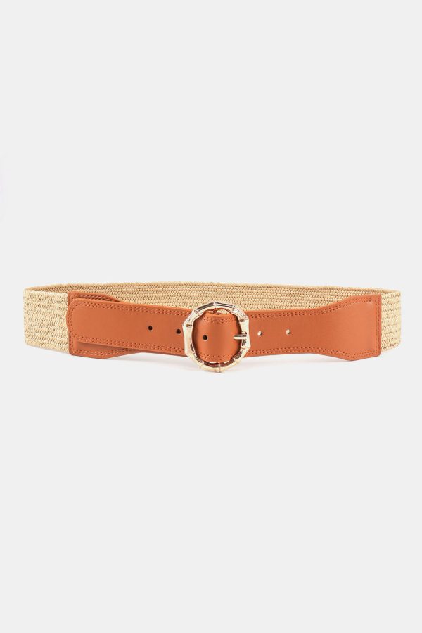 Alloy Buckle Braided Belt Fashion