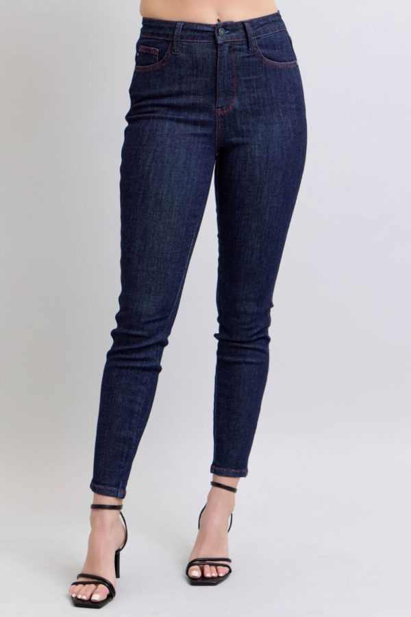 Judy Blue Full Size Heart Shaped Back Pockets Skinny Jeans Online Sale