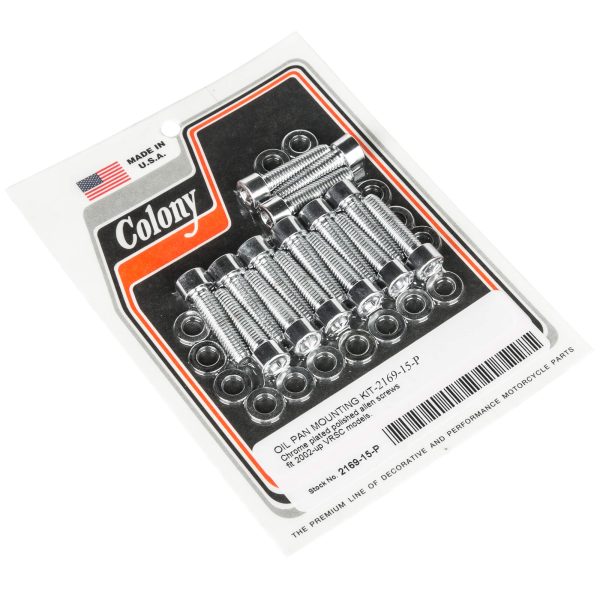 #2169-15-P Oil Pan Mounting Kit Smooth Allen 2002-Up Harley-Davidson VRSC - Chrome Plated Cheap