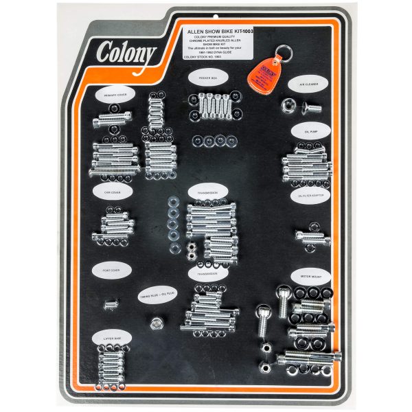 #1003 Complete Show Bike Kit Allen Hardware Harley-Davidson 1991-1992 Dyna - Chrome Plated Hot on Sale
